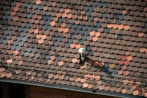 Top Roofing Solutions in Raleigh: a roof with a lamp on top of it